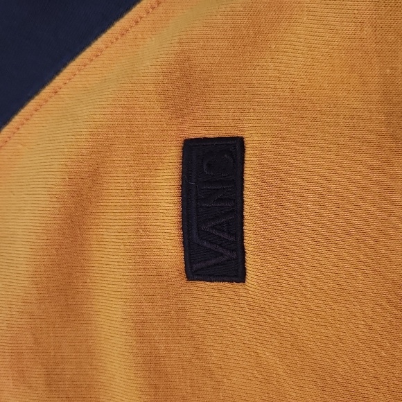 Vans Crewneck Sweatshirt Yellow Navy Blue Extra Large 18 20 - Picture 3 of 6